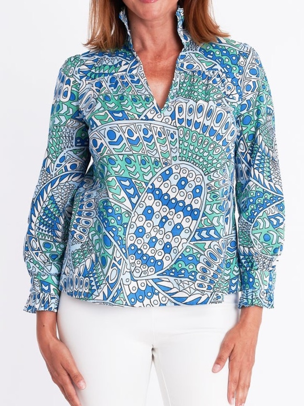 CK Bradley Aspen Falcon Tides Blouse Top Like New SzXL